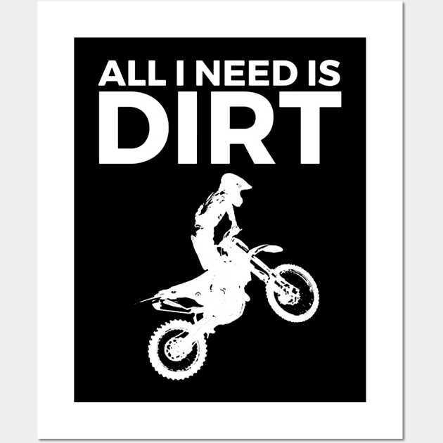 Dirt Bike Wall Art by bakubakoh